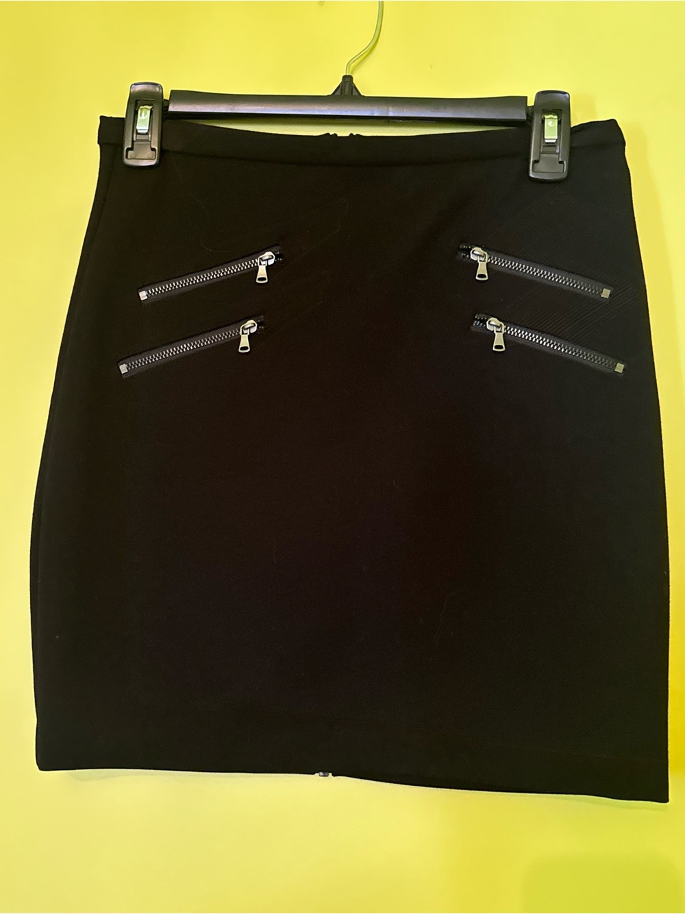 PAIGE Black Moto Mini Skirt